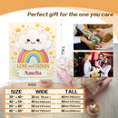 Personalized Kawaii Rainbow Cloud Blanket | Custom Name Gift