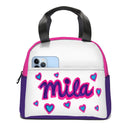 Kids Drawing Custom Insulated Lunch Tote Bag | Upload Their Artwork, Choose Your Colors | Personalized Back to School Gift