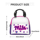 Kids Drawing Custom Insulated Lunch Tote Bag | Upload Their Artwork, Choose Your Colors | Personalized Back to School Gift
