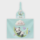 Personalized Panda Baby Swaddle & Hat Set | Custom Name Gift