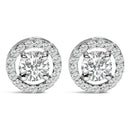 Men's 14K White Gold 1 3/4 Cttw Lab Grown Diamond Halo Cufflink