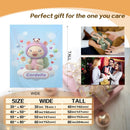 Personalized Kawaii Fantasy Creature Blanket | Custom Name | Purple Hood