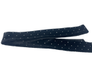 Velvet Black Belt With Rhinestones, 62X 2Inches