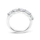 14K White Gold 1 1/4 Cttw Lab Grown Oval East West Band Ring