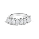 14K White Gold 1 2/3 Cttw Lab Grown Pear Diamond Band Ring Bezel Setting