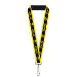 Lanyard - 1.0" - BATMAN Logo Stripe Yellow Black