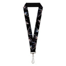 Lanyard - 1.0" - Batman 4-Vivid Action Poses Black