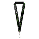 Lanyard - 1.0" - The Batman Movie Crossword Puzzle Black White Green