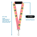 Lanyard - 1.0" - The Apothecary Diaries Chibi Maomao Cat Pose Pink/Yellow