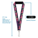 Lanyard - 1.0" - THE APOTHECARY DIARIES Chibi Maomao Pose and Title Logo Purple