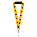 Lanyard - 1.0" - Reverse Flash Logo Golden Yellow Black Red
