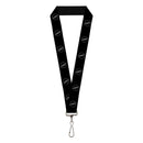 Lanyard - 1.0" - Reverse Flash Logo Black Gray