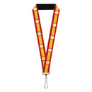 Lanyard - 1.0" - The Flash Logo7 Stripe Red White Yellow