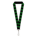 Lanyard - 1.0" - Green Lantern Logo Black Green