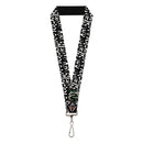 Lanyard - 1.0" - Joker The Killing Joke Holding Head Pose HAHAHA Repeat White Black