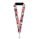 Lanyard - 1.0" - Harley Quinn Puddin Poses Anime Graphics Pink/Red