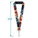 Lanyard - 1.0" - DC Comics Trinity Group-Batman Wonder Woman Superman Pose Logos