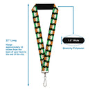 Lanyard - 1.0" - South Park Kyle Flip Poses Black