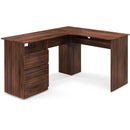 L-Shaped Computer Desk with Letter File Drawer