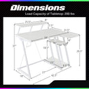 L Shaped Gaming Desk with Outlets and USB Ports