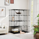 4-Tier Cat Cage with Skylight and Hammock for 1-4 Cats