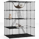 4-Tier Cat Cage with Skylight and Hammock for 1-4 Cats