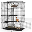 4-Tier Cat Cage with Skylight and Hammock for 1-4 Cats