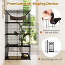 4-Tier Cat Cage with Skylight and Hammock for 1-4 Cats