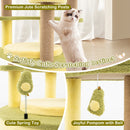 Large Avocado Cat Tree Multi-level Cat Tower with Private Condo-Green