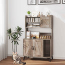 Large Cat Litter Box Enclosure with Display Storage Shelves-Oak
