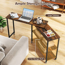 Patented Large 360-Degree Free Rotating Sofa Side Table with Wheels and Storage Shelf