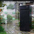 Large Galvanized Package Delivery Box for Outside with Anti-Theft Design