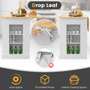 Kitchen Island with Storage and 3-Level Adjustable Shelves