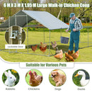 Large Metal Chicken Coop with Waterproof and Sun-proof Cover