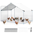 Large Metal Chicken Coop 9.8 x 6.7 Ft with Waterproof Cover