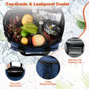 50-Can Large Leakproof Rolling Cooler with Detachable Bottom Plate