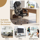 Leather Office Chair Ergonomic Mesh Executive Chair with Padded Armrests and Rocking Backrest