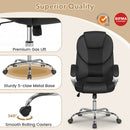 Leather Office Chair Ergonomic Mesh Executive Chair with Padded Armrests and Rocking Backrest