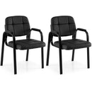 Leather Office Reception Chairs Waiting Room Guest Chairs Set of 4