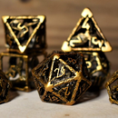 Legends of Valhalla - Golden Brass Hollow Metal Dice Set