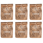 Let's Do Lunch Washable Paper Insulated Bag in Rose Gold | Pack of 6