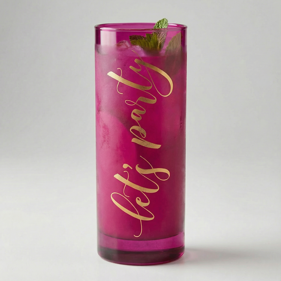 Let's Party Collins Cocktail Glass in Magenta | 17 oz.