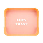 Let's Toast Retro Acrylic Bar Tray | 14" x 10"