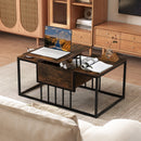 Lift Top Coffee Table Modern Center Table with Hidden Storage Compartment