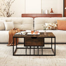 Lift Top Coffee Table Modern Center Table with Hidden Storage Compartment