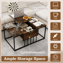 Lift Top Coffee Table Modern Center Table with Hidden Storage Compartment
