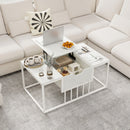 Lift Top Coffee Table Modern Center Table with Hidden Storage Compartment