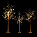 Lighted Birch Tree Set of 3 with 4/5/6 FT Pre-Lit Artificial Christmas Tree for Holiday Party