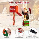 Lighted Christmas Decoration Mailbox and Penguin 3D Pre-Lit Xmas Holiday Decoration