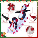 Lighted Christmas Decoration Penguins 3D Pre-Lit Penguins Slide with 170 LED Lights